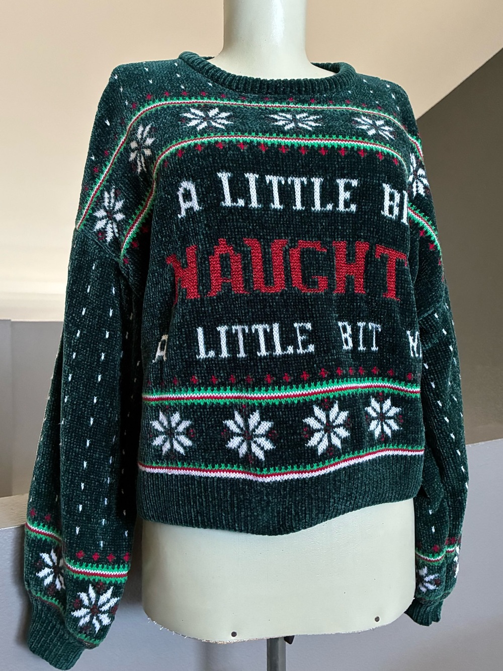 Holiday Ugly Sweater A Little Bit Naughty A Little Bit Nice Urban Heritage Med